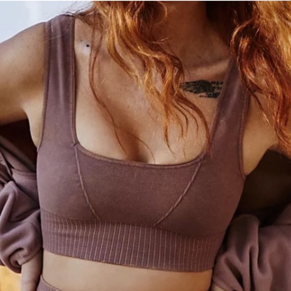 NWOT - Free People Good Karma Square Neck Bra - Size XS/SM Brown - Picture 2 of 8